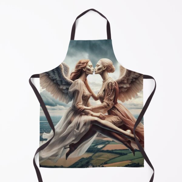 Item preview, Angelic Love | Two Women Angels Kissing | Sapphic Heaven Art designed and sold by IRON SIREN.
