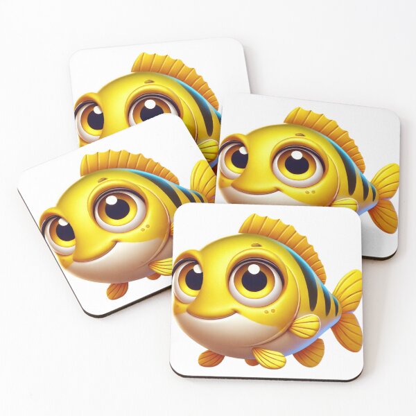 Item preview, Adorable Yellow Bass Fish designed and sold by Sillytoe.