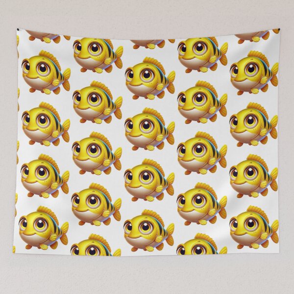 Item preview, Adorable Yellow Bass Fish designed and sold by Sillytoe.