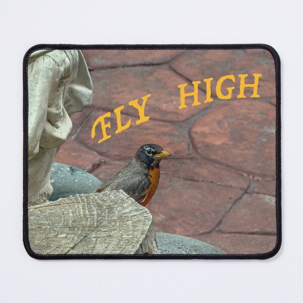 Item preview, Robin bird has a message FLY HIGH designed and sold by MYTOPSHELF.