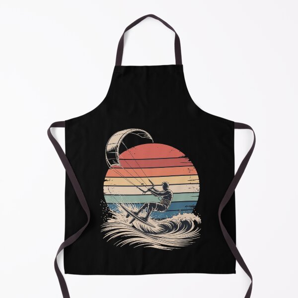 Item preview, Retro Sunset Kitesurfing Vintage Style Kiteboarder Riding Ocean Wave For Surfers And Beach Lovers designed and sold by yoddel.