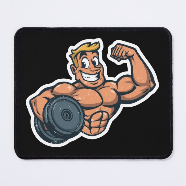 Item preview, Copy of Gym Freaks Retro Gym Cartoon Vintage Mascot Workout Illustration designed and sold by Sparkofart07.