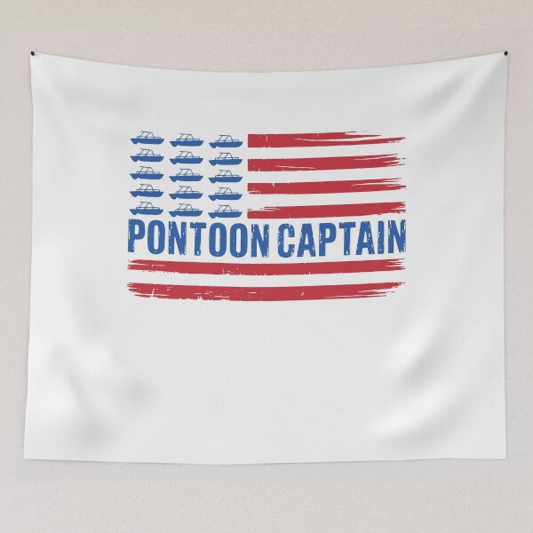 Item preview, Pontoon Captain American Flag Patriotic Boating designed and sold by gunaone-design.