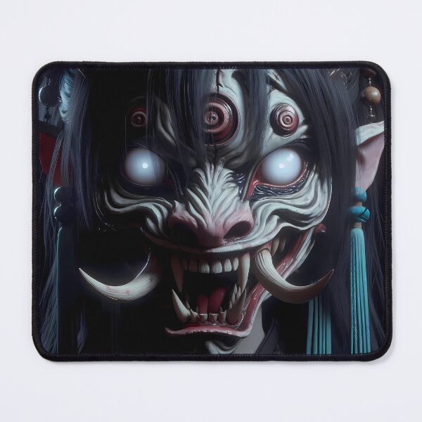 Item preview, Girl with the Oni Mask designed and sold by GalleryBrisArt.