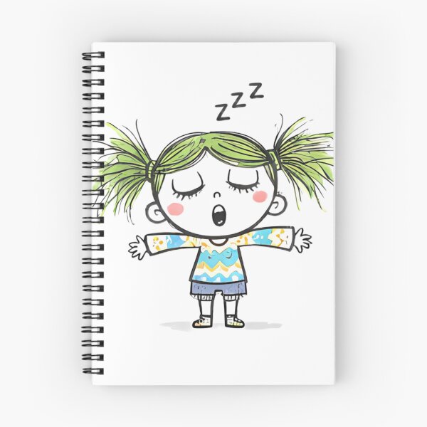 Item preview, Still Standing, Totally Asleep – Sleepwalking Doodle Girl designed and sold by kitastylish.
