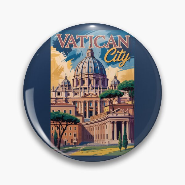 Item preview, Vatican City Painterly Illustration Travel Art Vintage designed and sold by KrisSidDesigns.