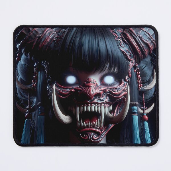 Item preview, Girl with the Oni Mask designed and sold by GalleryBrisArt.