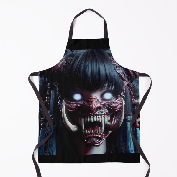 Item preview, Girl with the Oni Mask designed and sold by GalleryBrisArt.