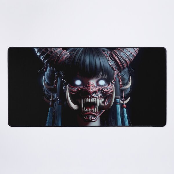 Item preview, Girl with the Oni Mask designed and sold by GalleryBrisArt.