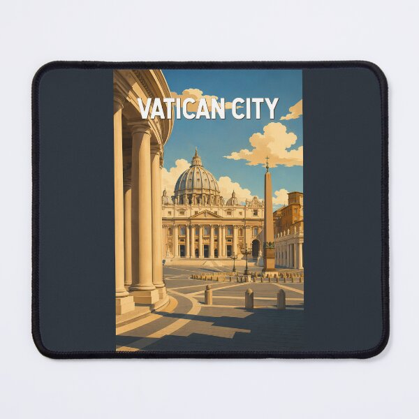 Item preview, Vatican City St Peter's Square Illustration Travel Art Vintage designed and sold by KrisSidDesigns.