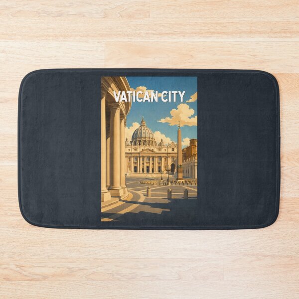 Item preview, Vatican City St Peter's Square Illustration Travel Art Vintage designed and sold by KrisSidDesigns.