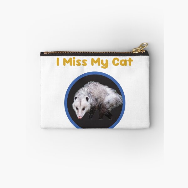 Item preview, I miss my cat (Opossum, gold text) designed and sold by AxelResinDesign.