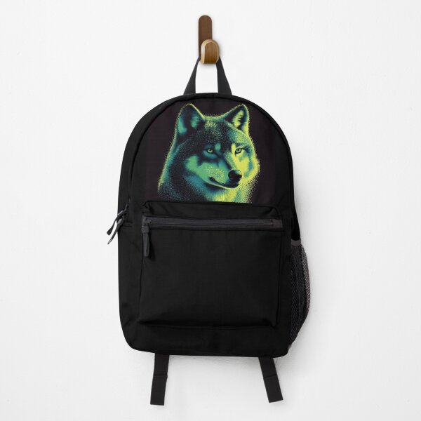 Item preview, Neon Halftone Wolf designed and sold by ClubVacay.