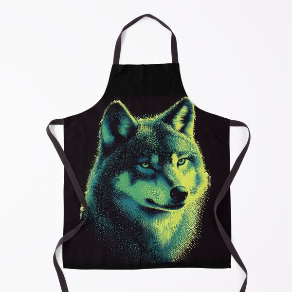 Item preview, Neon Halftone Wolf designed and sold by ClubVacay.