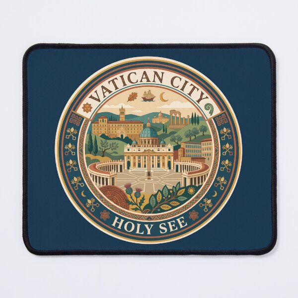 Item preview, Vatican City Illustration Travel Art Badge designed and sold by KrisSidDesigns.
