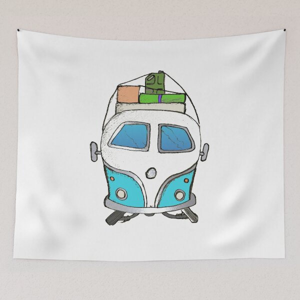 Item preview, Blue camper designed and sold by Glenbobagins.