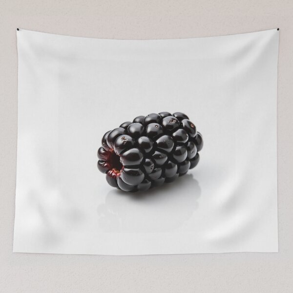 Item preview, Single Fresh Blackberry on White Background designed and sold by profustock.