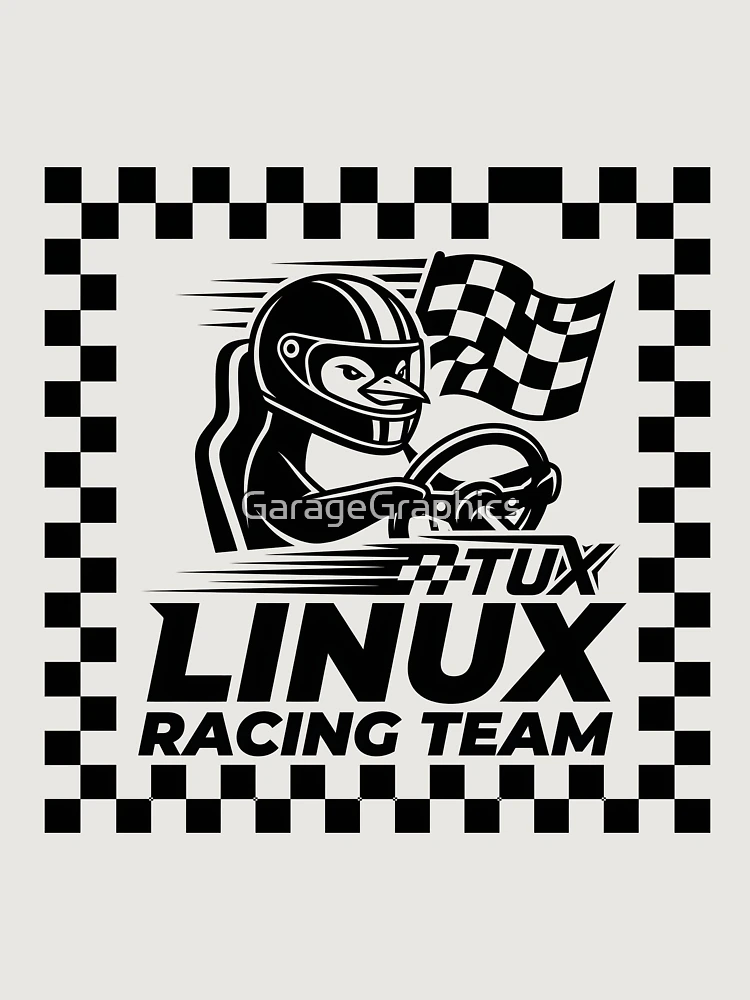 Thumbnail 6 of 6, Premium Oversized Sweatshirt, Linux Racing Team - Sim Racing Humor designed and sold by GarageGraphics.