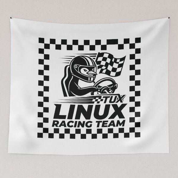 Item preview, Linux Racing Team - Sim Racing Humor designed and sold by GarageGraphics.