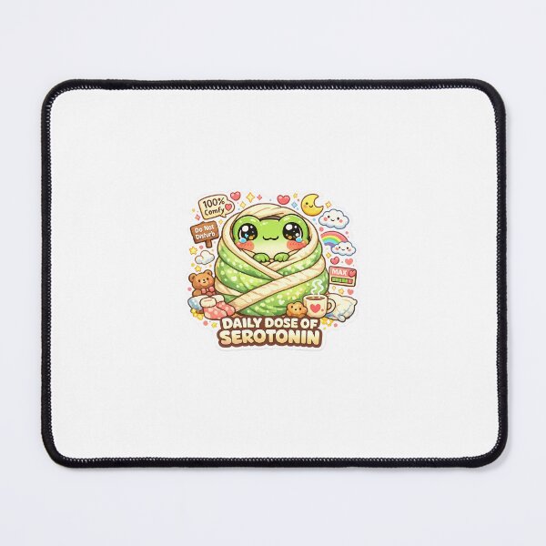 Item preview, Daily Dose of Serotonin Cozy Frog Sticker designed and sold by Cozy404Lab.