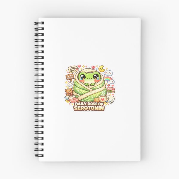 Item preview, Daily Dose of Serotonin Cozy Frog Sticker designed and sold by Cozy404Lab.