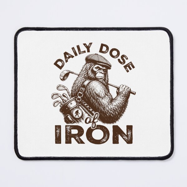Item preview, Daily Dose of Iron Golf Funny Bigfoot Golfer designed and sold by gunaone-design.