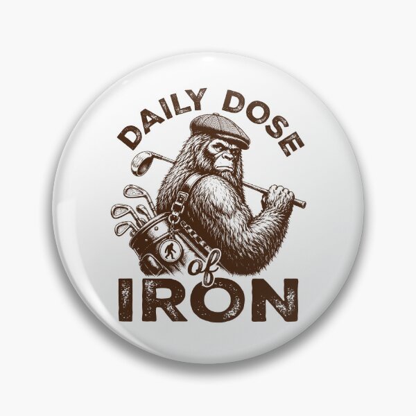 Item preview, Daily Dose of Iron Golf Funny Bigfoot Golfer designed and sold by gunaone-design.
