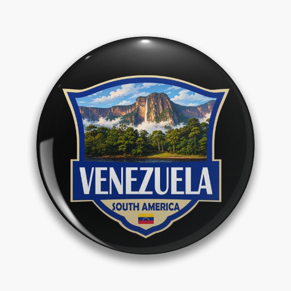Item preview, Venezuela Illustration Retro Badge designed and sold by KrisSidDesigns.