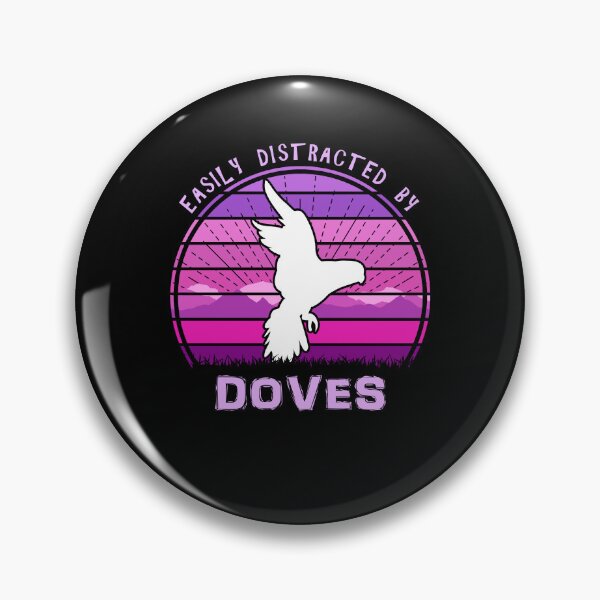 Item preview, Easily Distracted By Doves Retro Sunset Bird designed and sold by marke770.
