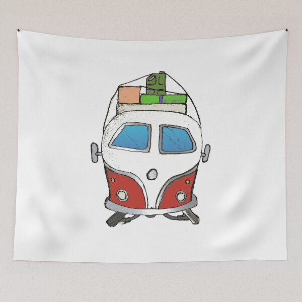 Item preview, Red camper designed and sold by Glenbobagins.