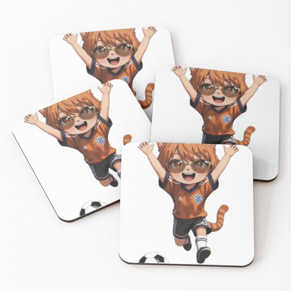 Item preview, Cute Chibi Fox Soccer Player Celebrating designed and sold by BLUESKY11a.