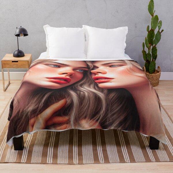Item preview, Blonde Sapphic Romance | Two Women Close Up | WLW Portrait Art designed and sold by IRON SIREN.