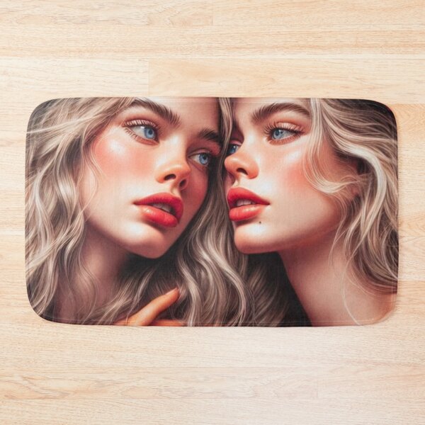 Item preview, Blonde Sapphic Romance | Two Women Close Up | WLW Portrait Art designed and sold by IRON SIREN.