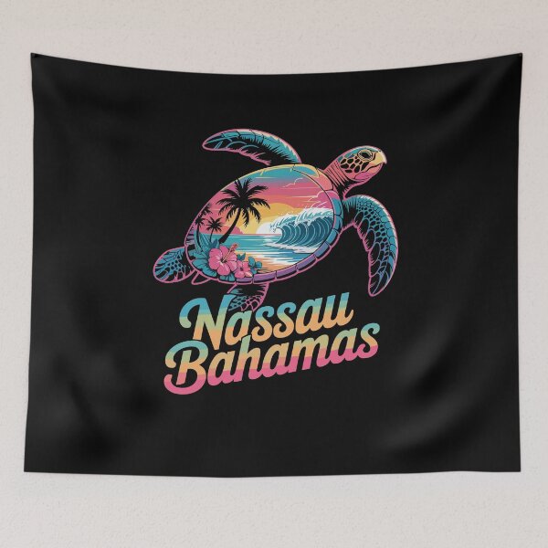 Item preview, Nassau Bahamas Sea Turtle Tropical Sunset Surf Island Paradise Travel Vibes designed and sold by yoddel.