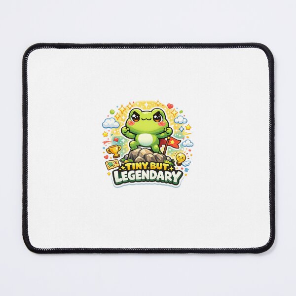 Item preview, Tiny But Legendary Kawaii Frog Sticker designed and sold by Cozy404Lab.