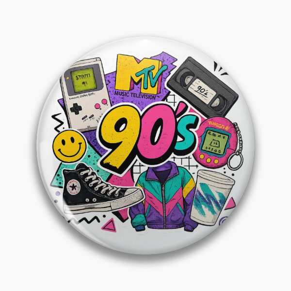Item preview, Retro 90s Nostalgia Sticker Collage designed and sold by Spontane Minds.