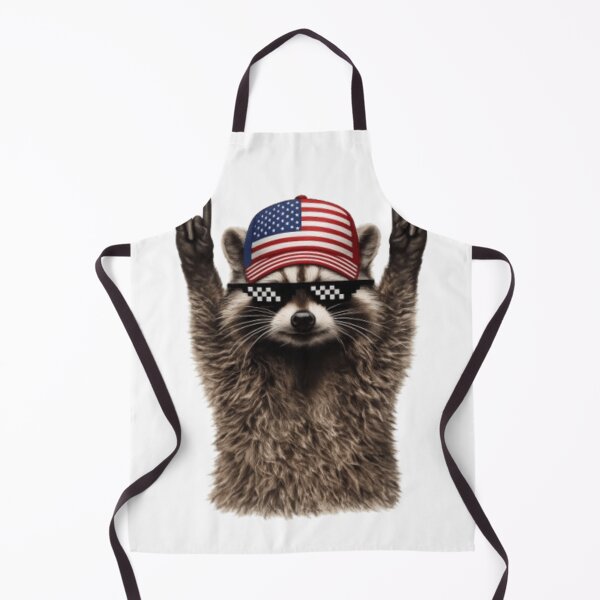 Item preview, Patriotic Raccoon Rock On – Funny USA Flag Animal Meme Design designed and sold by Youpiworld.