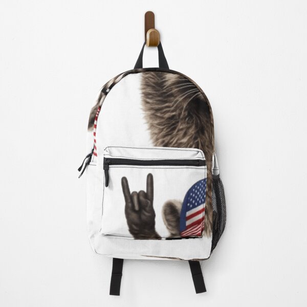 Item preview, Patriotic Raccoon Rock On – Funny USA Flag Animal Meme Design designed and sold by Youpiworld.