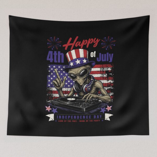 Item preview, RESIDENT ALIEN 4th of July designed and sold by ALL ART .