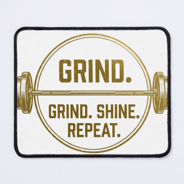 Item preview, Grind Shine Repeat Gym Fitness Motivational Workout Quote designed and sold by JeevanStickers.
