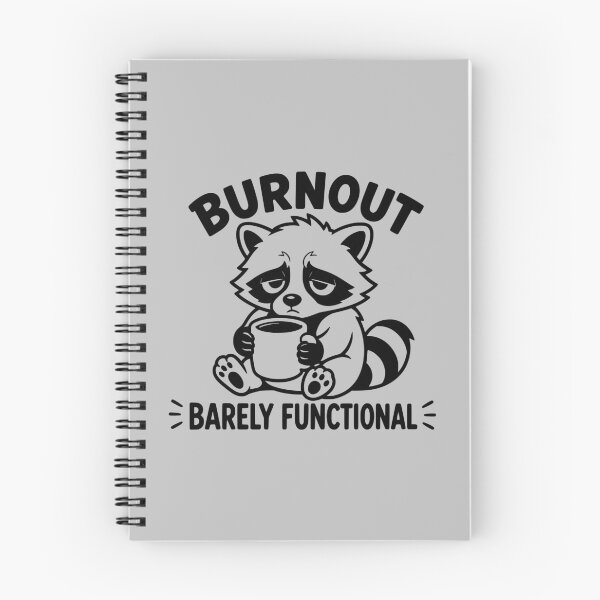 Item preview, Burnout Raccoon Barely Functional Funny Introvert Design designed and sold by MavtM.