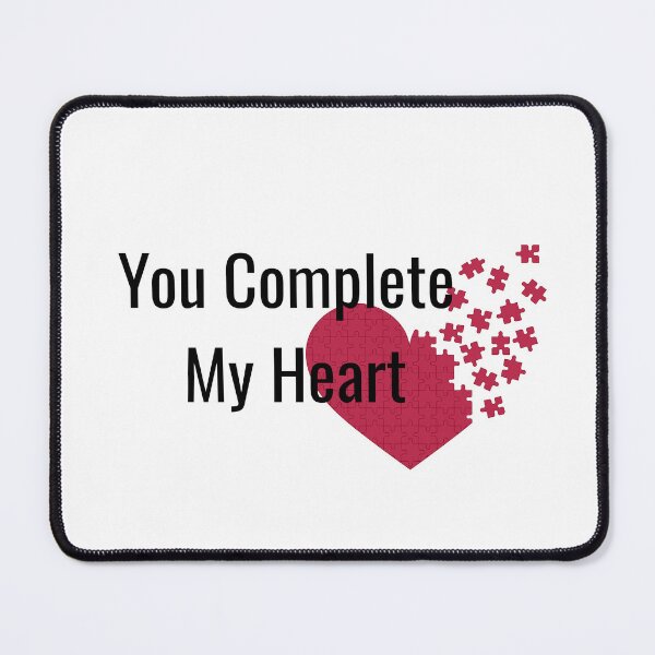 Item preview, You Complete My Heart | Romantic Love Quote designed and sold by amarprints.