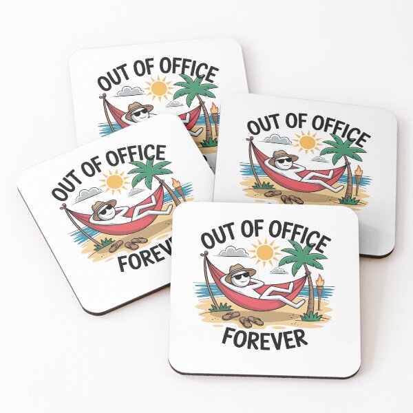 Item preview, Out Of Office Forever Retirement Beach Vacation Hammock Chill Tropical Island designed and sold by yoddel.