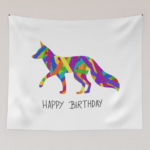 Item preview, Birthday ribbon coyote designed and sold by Ana Gorozpe.