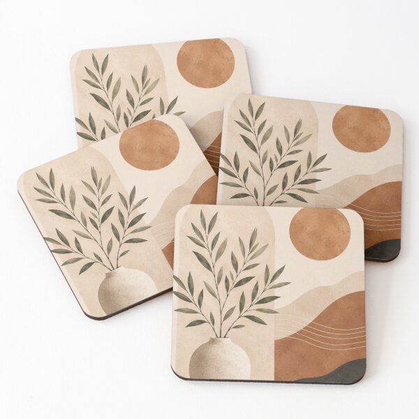 Item preview, Neutral Botanical Abstract Art | Modern Boho Earth Tone Illustration designed and sold by Nathalia Montoro.