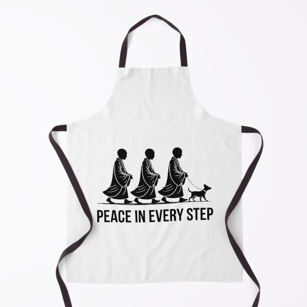 Item preview, Peace In Every Step Mindful Monks Walking With Dog Zen Buddhist Meditation designed and sold by yoddel.