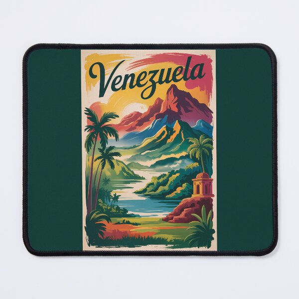 Item preview, Venezuela Landscape Illustration Travel Art Vintage designed and sold by KrisSidDesigns.