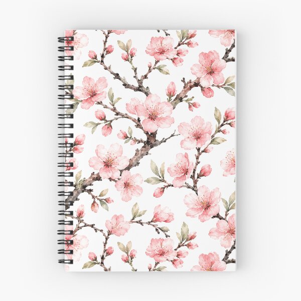Item preview, Peach Blossom Branch Watercolor Seamless Floral Pattern designed and sold by Inkworksbyshery.