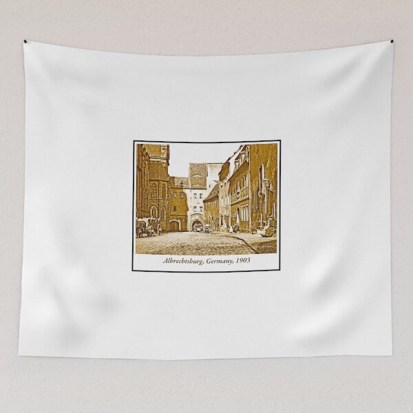 Item preview, Albrechtsburg, Germany, Castle and Street Scene, 1903, Vintage Photograph designed and sold by AMacGPhilly.