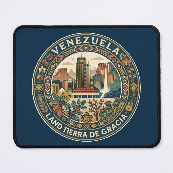 Item preview, Venezuela Illustration Travel Art Badge designed and sold by KrisSidDesigns.